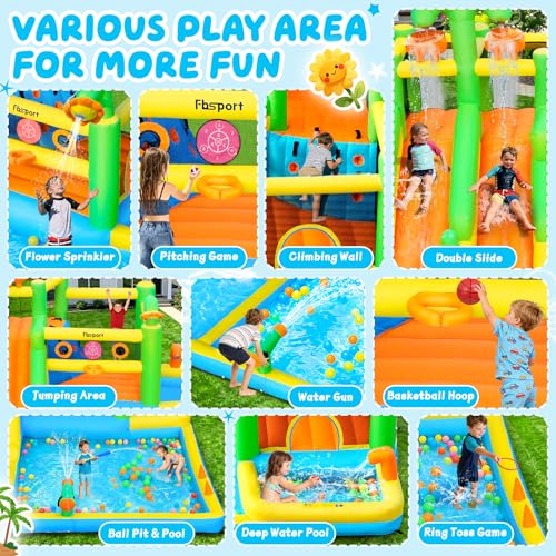 Water Bounce House for Big Kids with Splash Pool