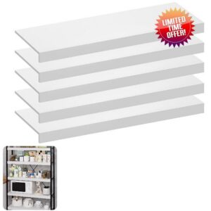 Wire Shelf Cover 36 X 16 Inch Wire Rack Cover Wood Shelf Covers for Pantry Shelving Closet Shelves Organization(White