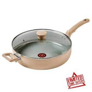T-fal Refresh Ceramic Nonstick Ceramic Frying Pan with Lid 5 Qt