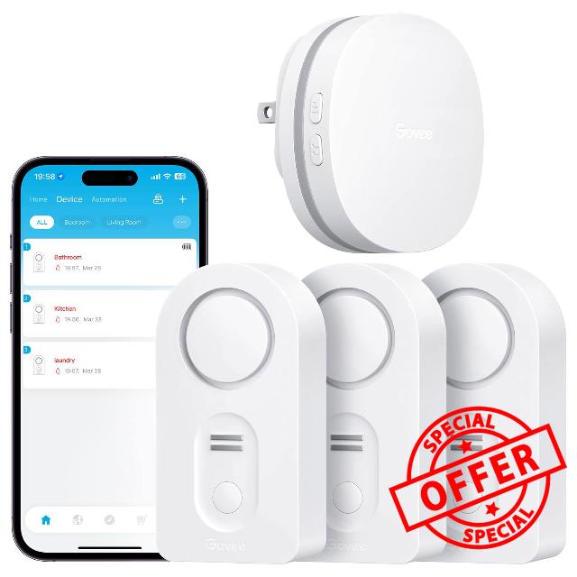 Govee WiFi Water Leak Detector 3 Packs