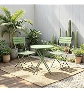Metal Outdoor Garden Fountain 27" Soothing Water Flow | Rustproof Garden Water Features with Pumb...