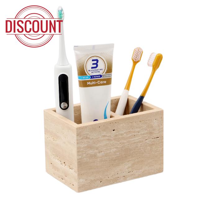 Travertine Toothbrush Holders