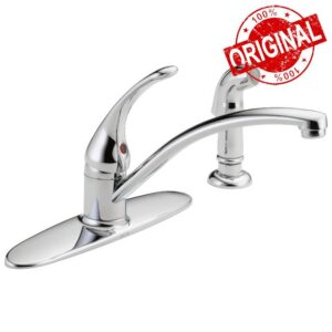 Delta Foundations Chrome Kitchen Faucet with Side Sprayer