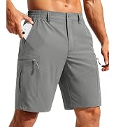TACVASEN Men's Hiking Cargo Shorts 9" Quick Dry Lightweight Water Resistant Shorts Casual Golf Wo...
