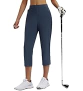 baleaf Women's Golf Pants with Belt Loops Zipper Pockets Stretch Travel Work Bussiness Dressy Cas...
