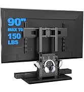 Universal Soundbar Mount - No Drilling Required Space-Saving TV Top Shelf Steel Frame Fits Most S...