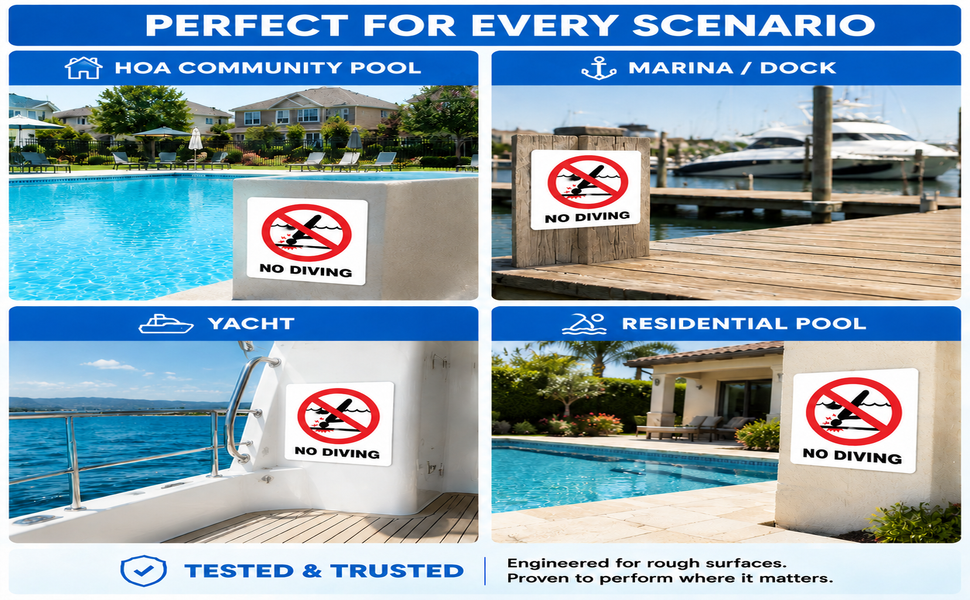 no diving stickers