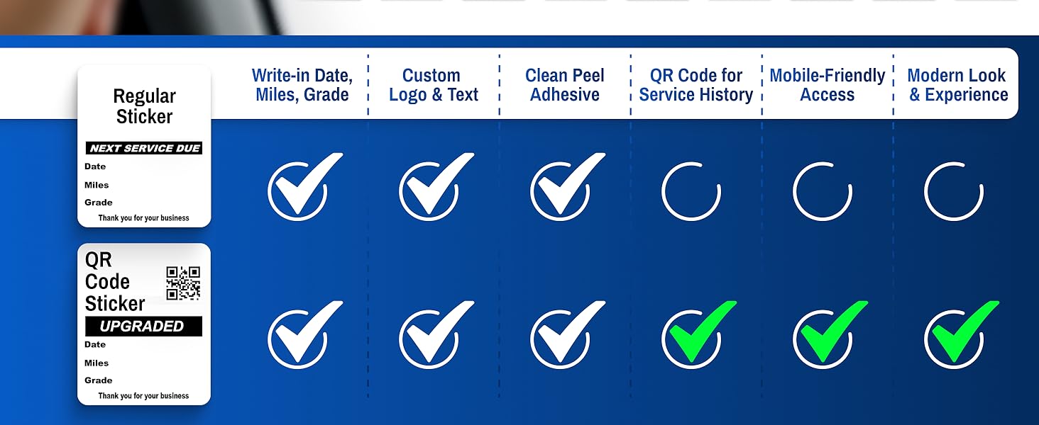 oil change stickers