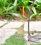 metal gzaing ball stand with planter