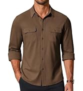 COOFANDY Mens Long Sleeve Shirts Casual Button Down Shirt Wrinkle Free Dress Shirt with Pocket