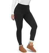 CAMPSNAIL Fleece Lined Leggings Women Water Resistant - Thick Thermal Warm High Waisted Pants wit...