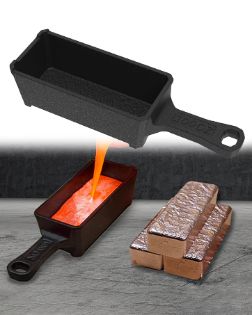 Nelyrho 1 Piece 7.5kg Graphite Ingot Mold for Casting Gold Silver Aluminum Copper Brass, Metal Me...