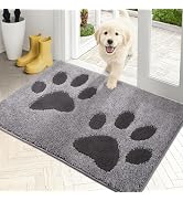 PURRUGS Dirt Trapping Door Mat 20" x 32", Non-Slip Washable Entry Mat, Dog Doormat, Front Door Ma...