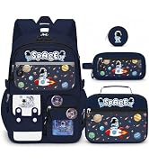 SZWNHS Panda Backpack for Girls, 4 PCS Girls Backpack with Lunch Box Set, Cute Kawaii Large Lapto...