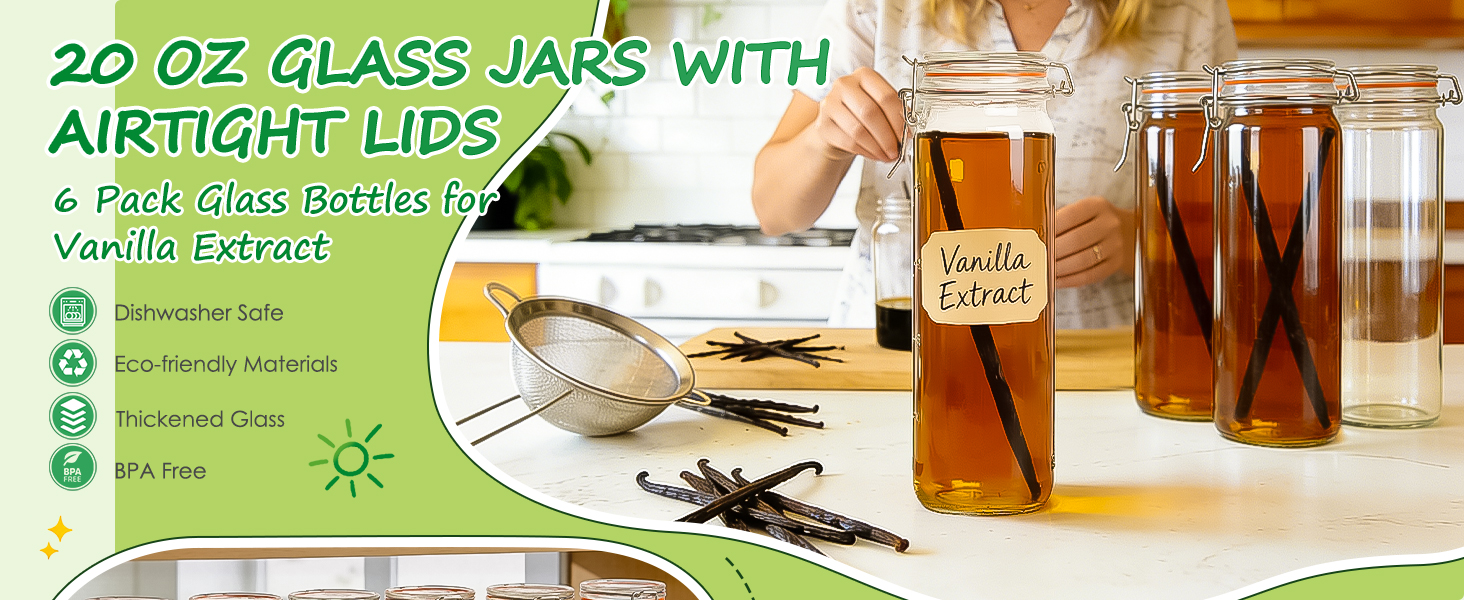 glass jars with airtight lid
