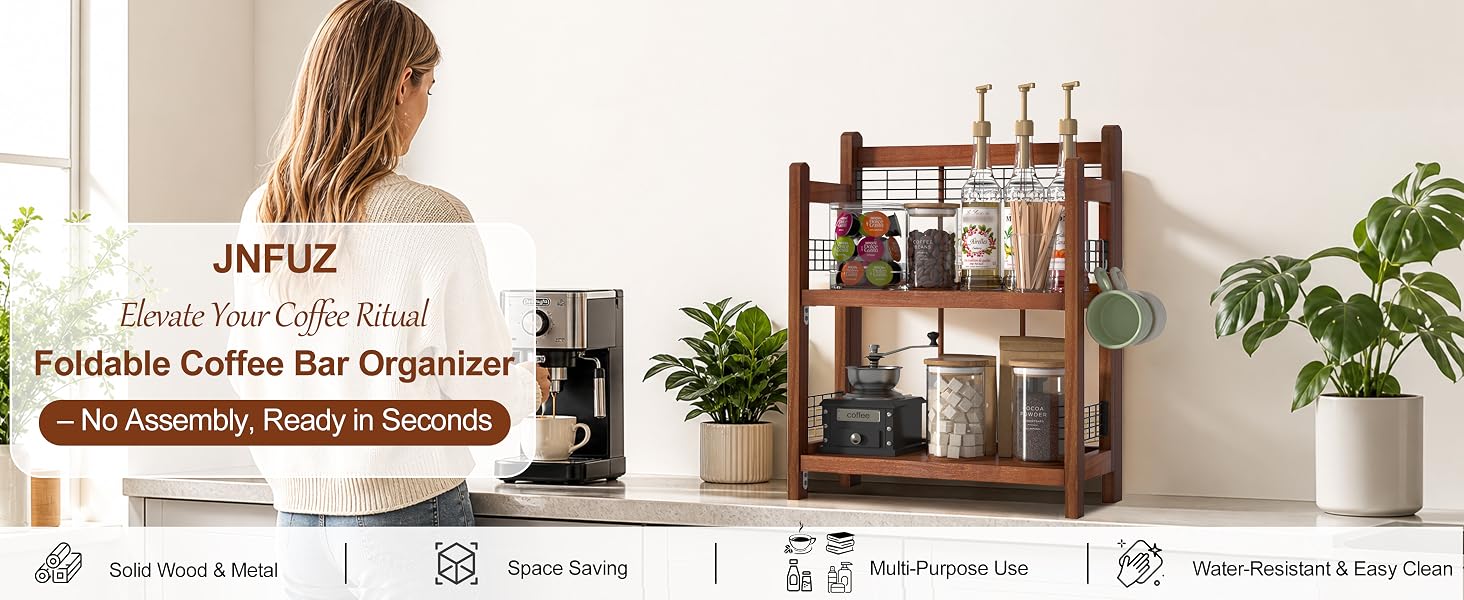 Foldable Coffee Bar Organizer