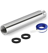 Nuodan Shower Arm with Flange, 15 Inches Wall Mount Replacement Extension Showerhead Arm For Fixe...