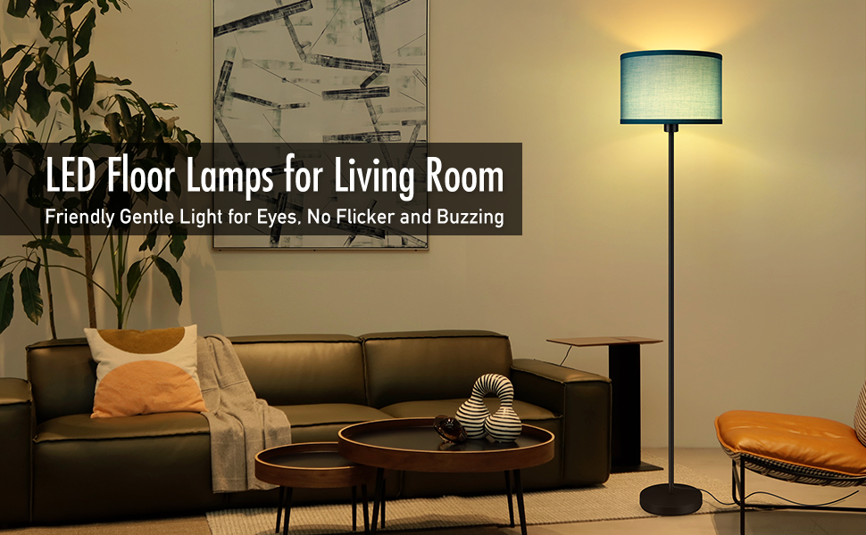 green floor lamps for living room