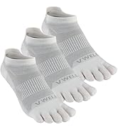 VWELL Merino Wool Toe Socks for Men Women Ankle Five Finger socks Athletic Running Moisture Wicki...