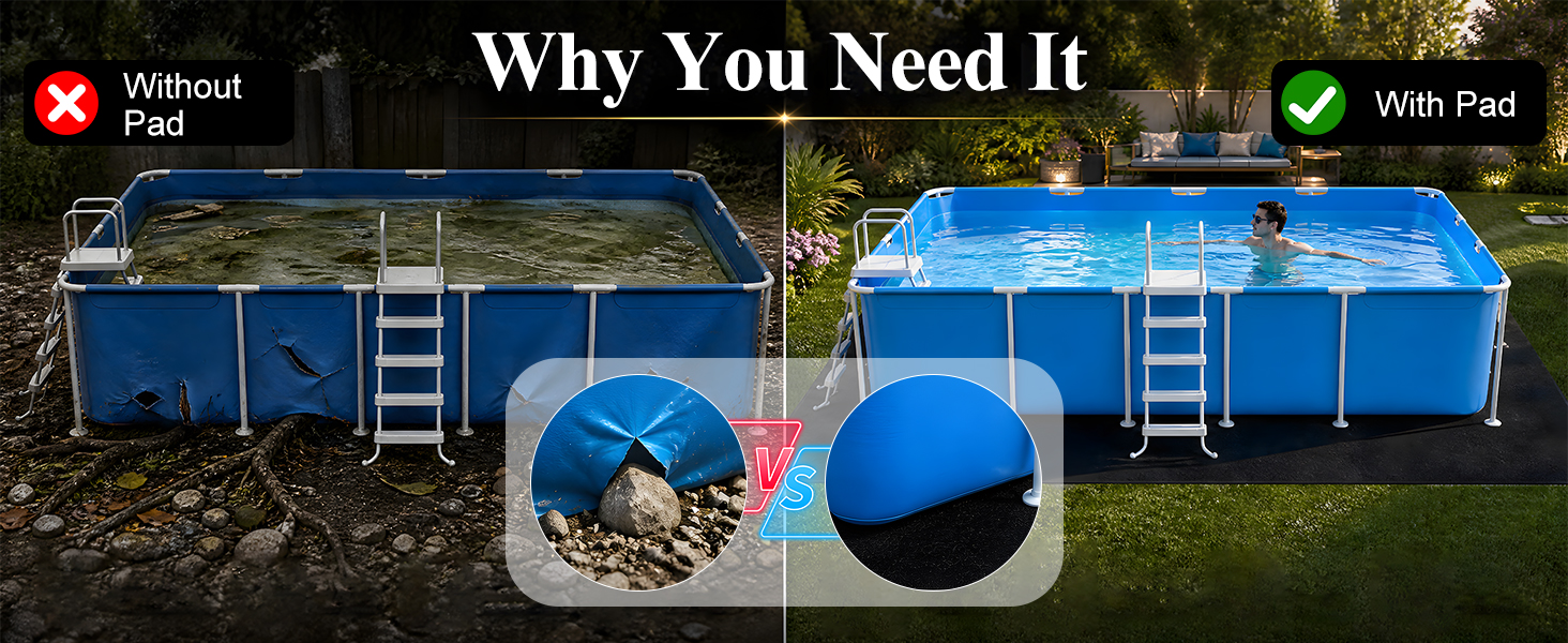Heavy Duty Under Pool Mat