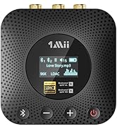 1Mii B06S+ LDAC Bluetooth 5.2 Receiver for Home Stereo Hi-Res Music Streaming, Hi-Fi Wireless Aud...