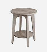 VASAGLE Side Table, Small Square End Table with Lower Shelf, Nightstand for Small Spaces, Living ...