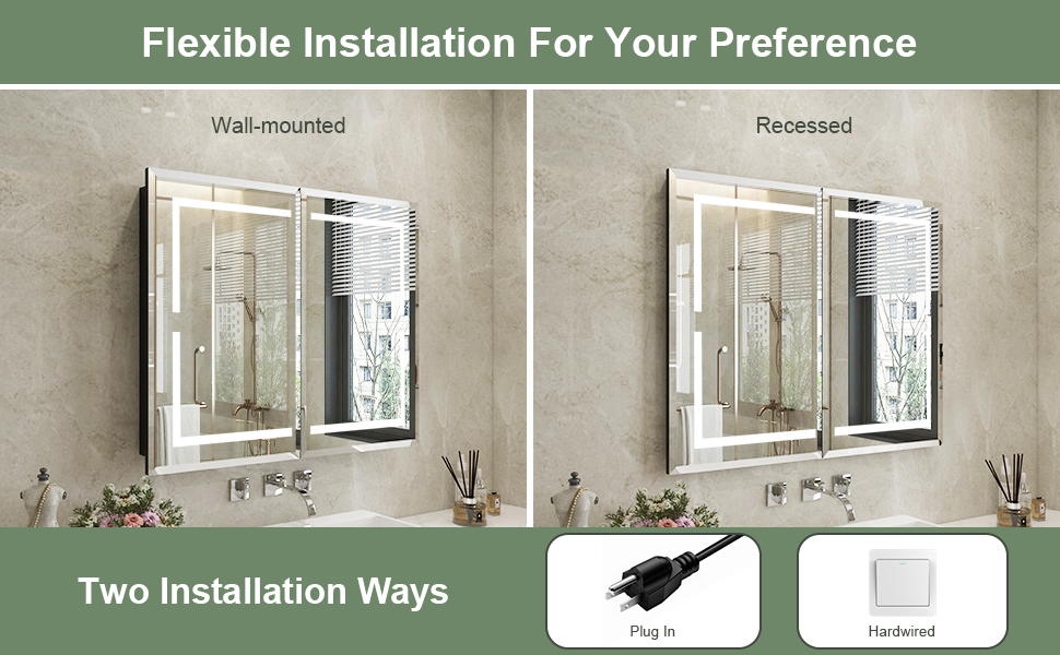 bathroom medicine cabinet with mirror