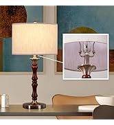 MITELSON Modern Floor Lamp with Dimmer Switch and Bulb, Mid Century Lamp with Linen Shade, Great ...