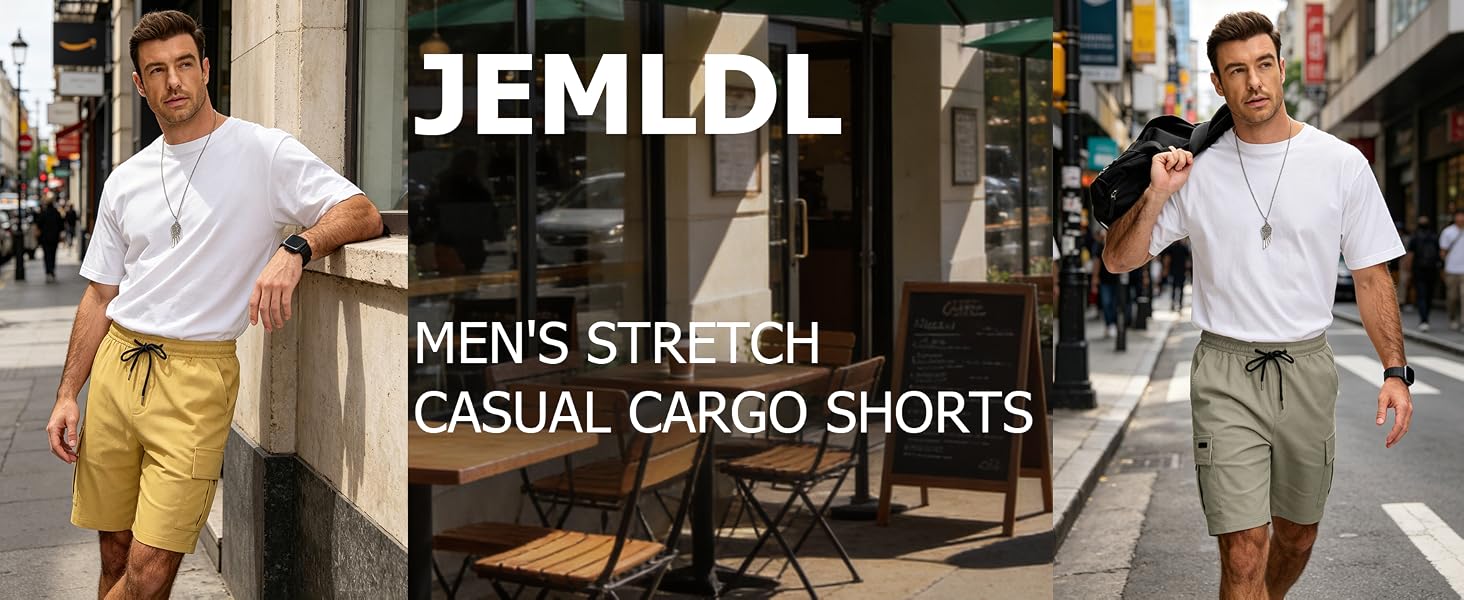 JEMLDL Mens Casual Cargo Shorts