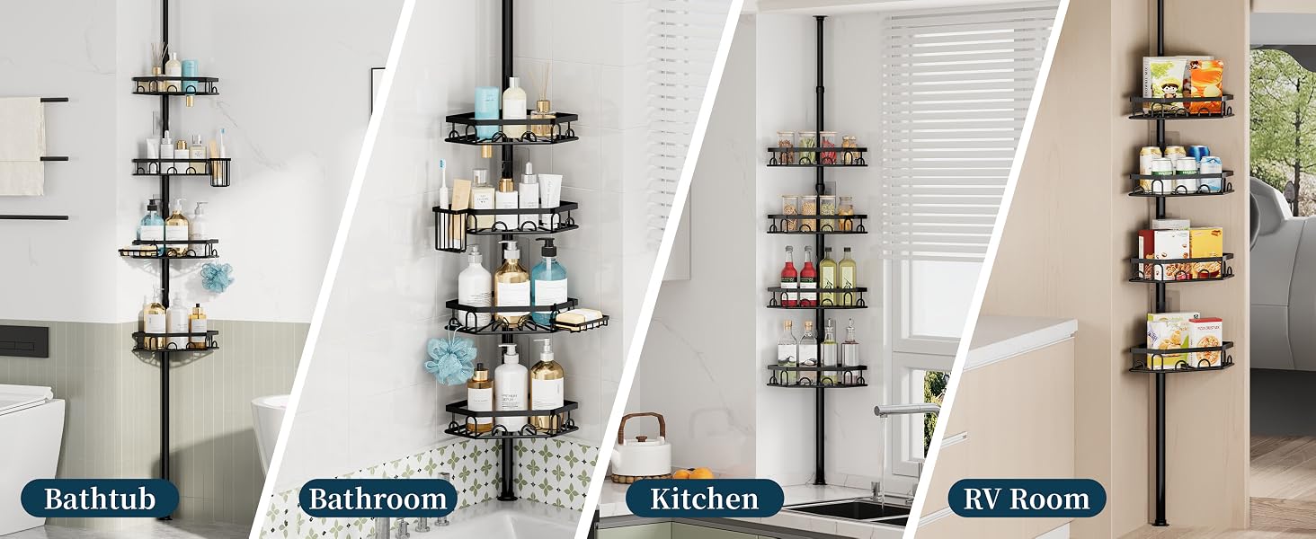 shower organizer, shower caddy corner