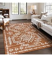 Lahome Rabbit Washable Rugs for Living Room, Soft 5x7 Rug for Dining Room, Vintage Forest Woodcut...