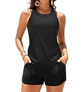 Daci Tankini Swimsuit with Shorts - 2 Piece Tummy Control Bathing Suits Flowy Swim Top with Two P...