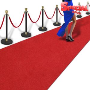 PBHEPJ 3ft x 10ft Extra Thick Red Carpet Runner for Party & Hollywood