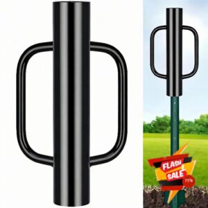 Gtongoko 8LB Fence Post Driver with Handles Heavy Duty T Post Driver Post Pounder for T-Posts