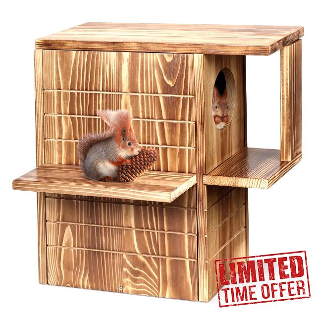 Wooden Squirrel House for Outside