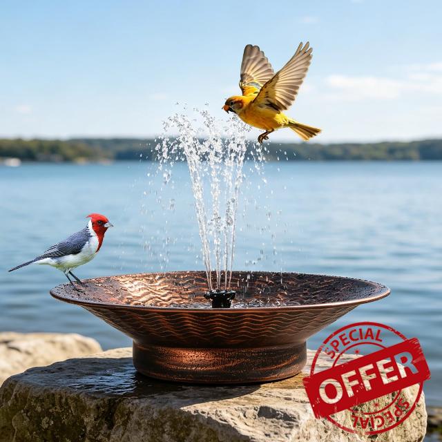 Solar Bird Bath for Outside