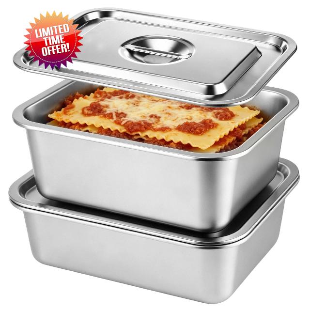 2 Pack Lasagna Pan with Lid