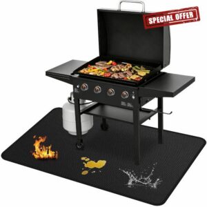 Under Grill Mats for Blackstone - 72 x 39 Inch BBQ Mats for Outdoor Grill Deck Protector