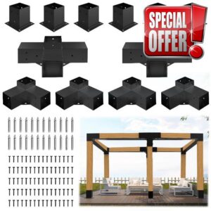 JEXALINE Aluminum Pergola Kit for 4"x4" Lumber