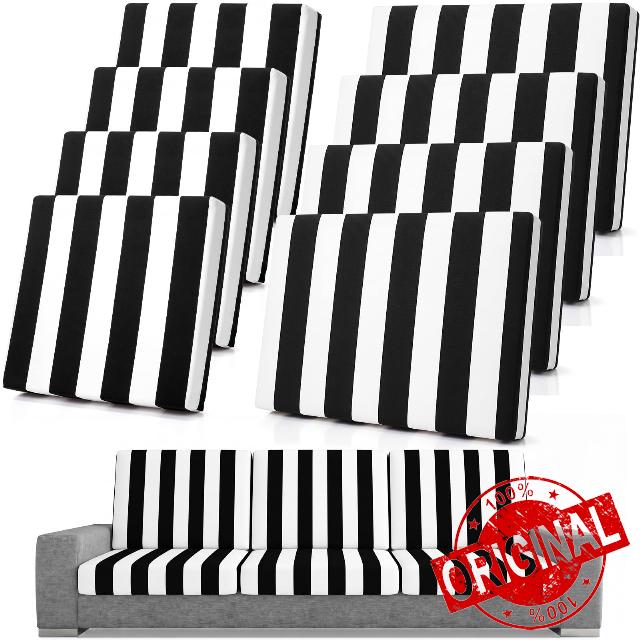 Spiareal 8 Pcs Patio Cushion Covers Stretch Outdoor Cushion Slipcovers Replacement