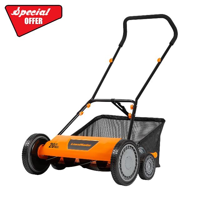 LawnMaster 20” 5-Blade Push Reel Lawn Mower – LMRM2001