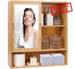 ZYBT Bamboo Bathroom Cabinet