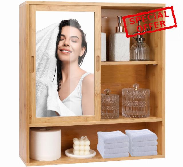 ZYBT Bamboo Bathroom Cabinet