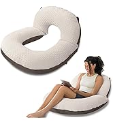 INSEN Reading Pillow, Back Pillow for Sitting in Bed and Couch, Gaming Pillow for Adults, Sit Up ...