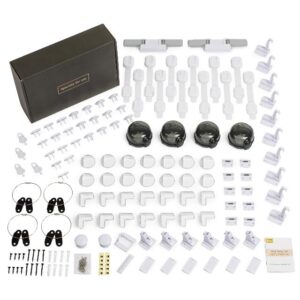 Baby Proofing Kit 112 Pack – Complete Baby Proofing Essentials Set with Magnetic Cabinet Locks