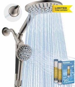 MakeFit Dual Filtered Rain Shower Head Combo