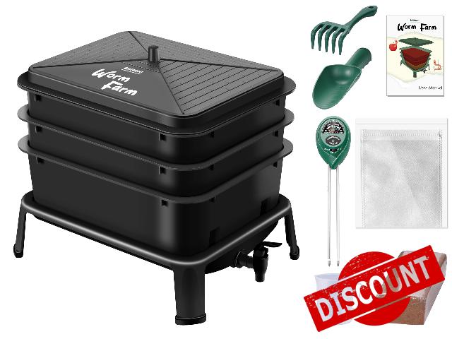 Blütezeit 3-Tray Worm Composter