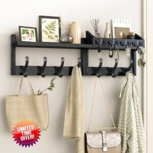 Evermagin 29" Coat Rack Wall Mount with Shelf