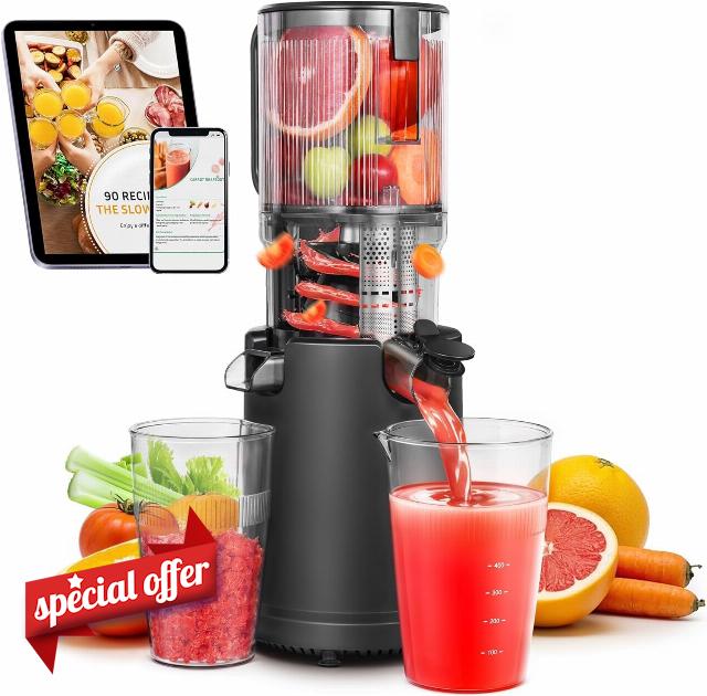 Cold Press Juicer Machines with 5.4" Wide Feed Chute