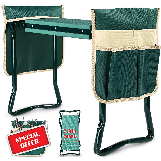 KVR Upgraded Garden Kneeler and Seat with Thicken & Widen Soft Kneeling Pad